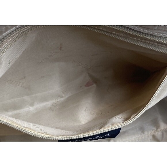 Furla Crocodile Leather Embossed White Hobo Crossbody Strap/Shoulder Bag Italy - Picture 14 of 15